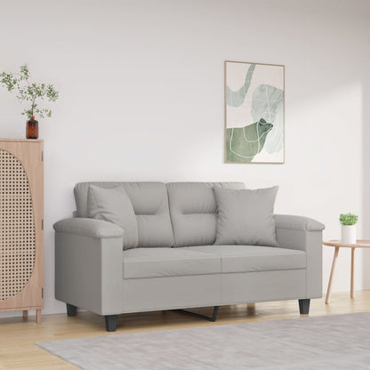 Coussins Déco Gris Clair Microfibre