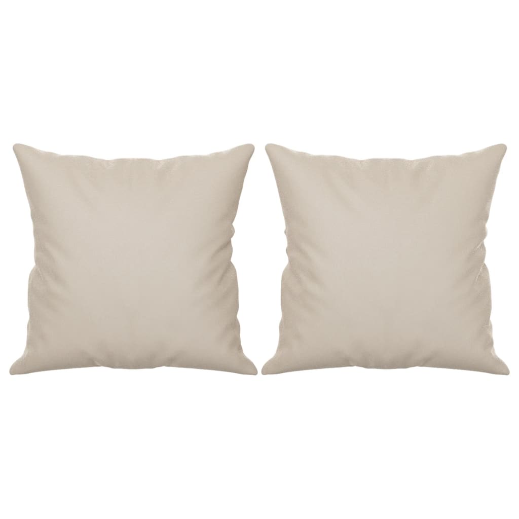 Coussins Déco Crème Microfibre