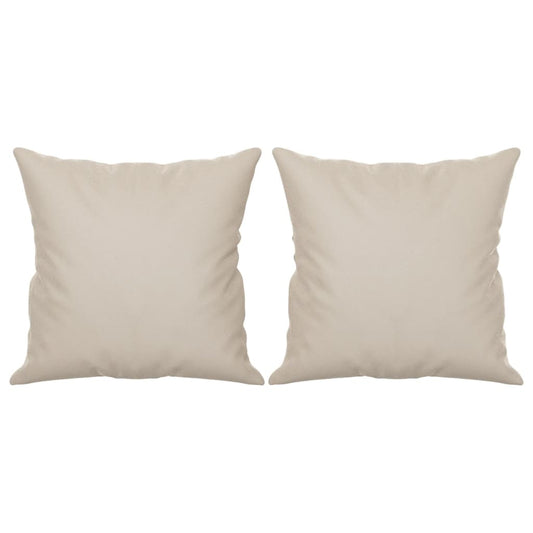 Coussins Déco Crème Microfibre