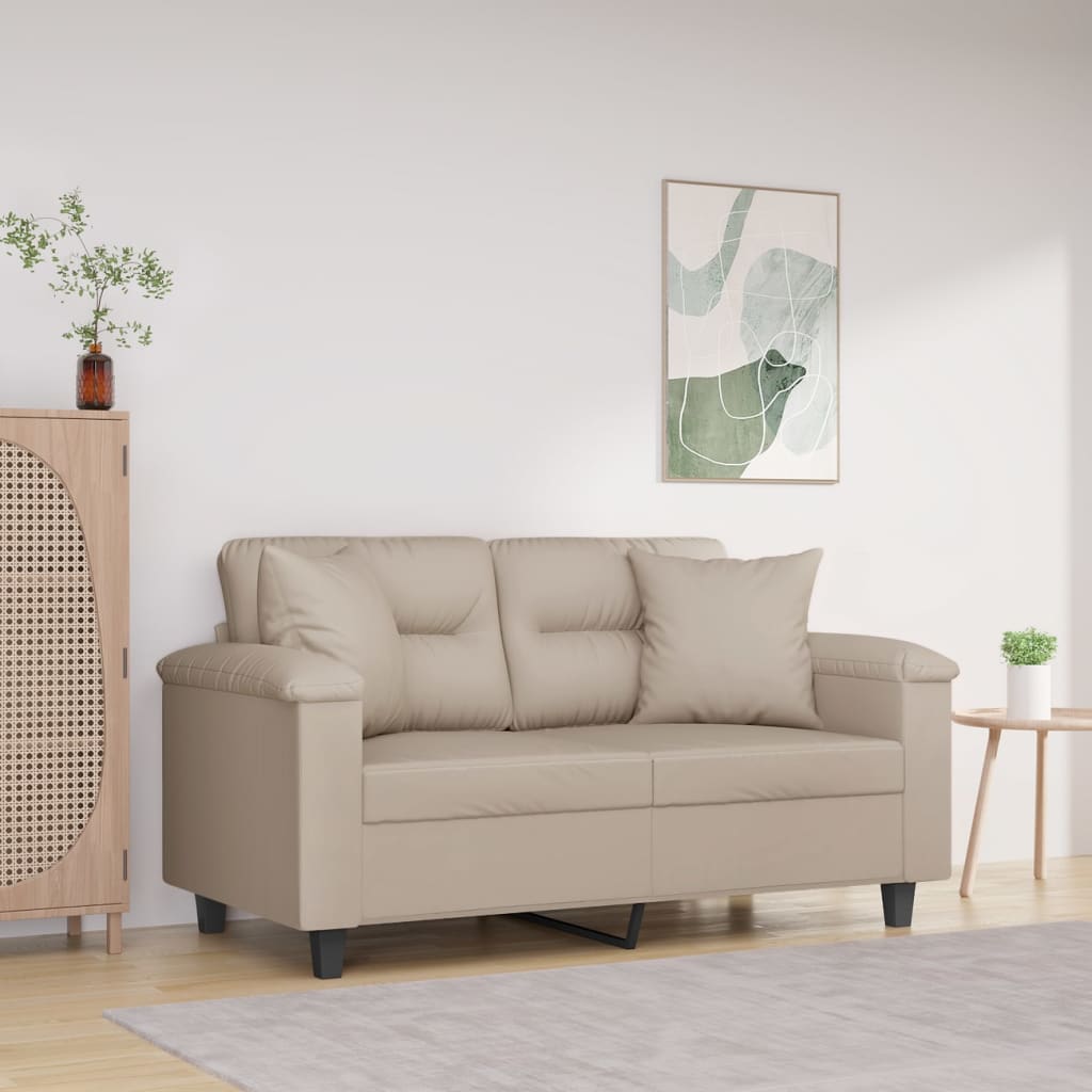 Coussins Déco Crème Microfibre