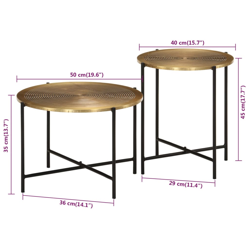 Tables basses Laiton & Fer