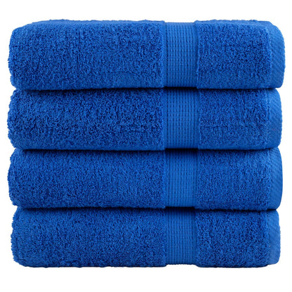 Serviettes de douche x4 Bleu 140cm