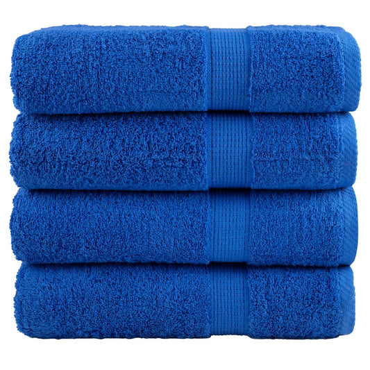 Serviettes de douche x4 Bleu 140cm