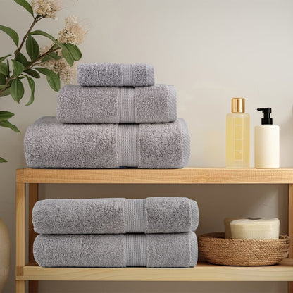 Serviettes de douche x4 Gris 140cm