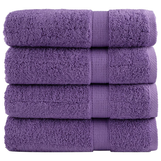 Serviettes de douche x4 Violet 140cm