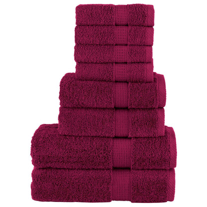 Ensemble de serviettes x8 Bordeaux