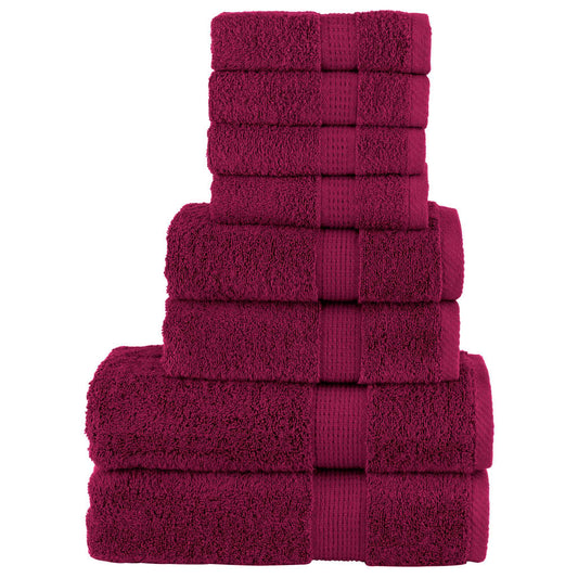 Ensemble de serviettes x8 Bordeaux