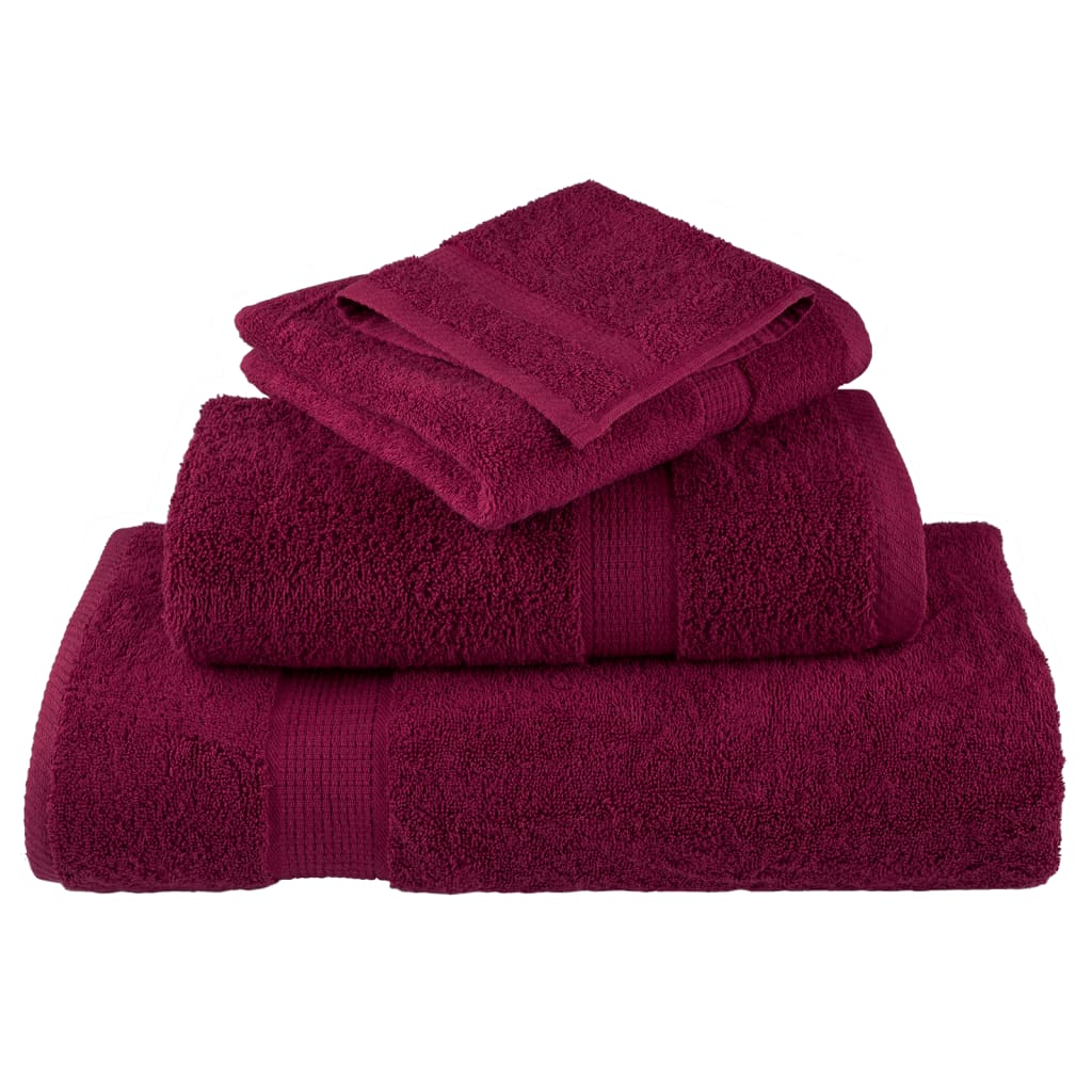 Ensemble de serviettes x8 Bordeaux
