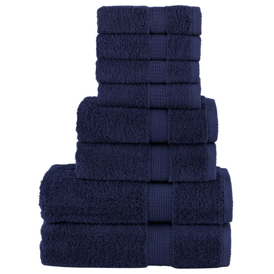 Ensemble de serviettes x8 Bleu marine