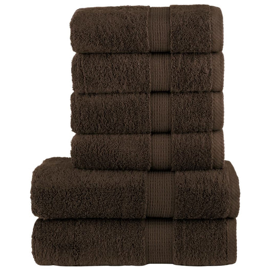 Ensemble de serviettes x6 Marron