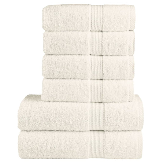 Ensemble de serviettes x6 Crème