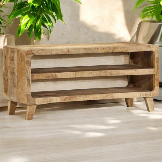 Meuble TV en Bois massif de manguier brut