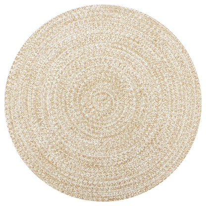 Tapis Jute Blanc naturel 150 cm