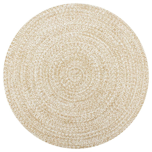 Tapis Jute Blanc naturel 150 cm